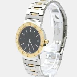 Bvlgari Black 18k Yellow Gold Stainless Steel Bvlgari Bvlgari BB33SGD Quartz Men's Wristwatch 33 mm