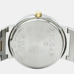 Bvlgari Black 18k Yellow Gold Stainless Steel Bvlgari Bvlgari BB33SGD Quartz Men's Wristwatch 33 mm