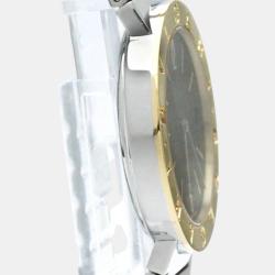 Bvlgari Black 18k Yellow Gold Stainless Steel Bvlgari Bvlgari BB33SGD Quartz Men's Wristwatch 33 mm