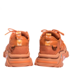 Calvin Klein Orange Leather, Rubber And Mesh Strike 205 Low-Top Sneakers Size 41