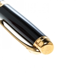 Caran d'Ache Leman Black Lacquer Gold Plated Ballpoint Pen