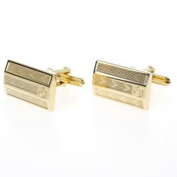 Caran D’Ache Gold Plated Ecridor Chevron Engraved Cufflinks