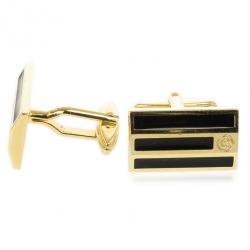 Caran D'Ache Black Enameled Gold Plated Cufflinks