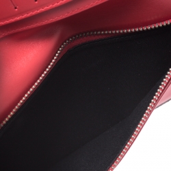 Carolina Herrera Black/Red Leather 18 CC Continental Wallet