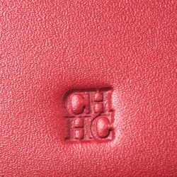 Carolina Herrera Black/Red Leather 18 CC Continental Wallet