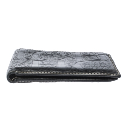 Carolina Herrera Black Monogram Leather Bifold Wallet