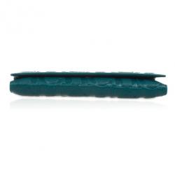 Pre Owned Carolina Herrera Teal Embossed Leather Continental Wallet