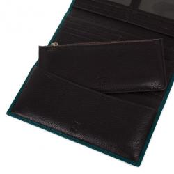 Pre Owned Carolina Herrera Teal Embossed Leather Continental Wallet
