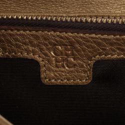 Pre Owned Carolina Herrera CH Bronze Leather Gigi Continental Wallet