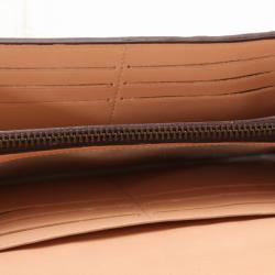 Pre Owned Carolina Herrera Blue Embossed Leather Continental Wallet