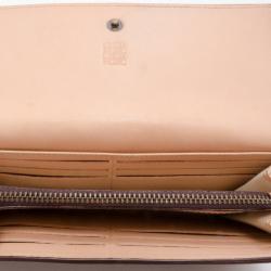 Pre Owned Carolina Herrera Embossed Leather Continental Wallet