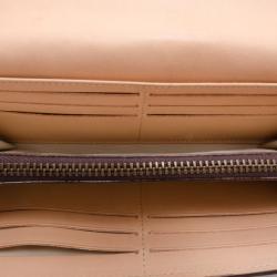 Pre Owned Carolina Herrera Embossed Leather Continental Wallet