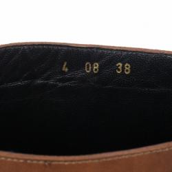 Pre Owned Carolina Herrera Black &amp; Brown Leather Knee Length Boots Size 38