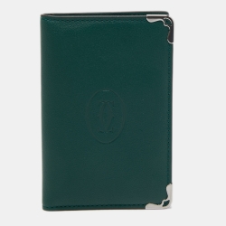 Cartier Green Leather Must De Cartier Card Holder Cartier TLC