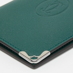 Pre Owned حافظة بطاقات كارتييه ماست دو كارتييه جلد أزرق مخضر