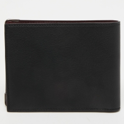 Cartier Black Leather Must De Cartier 6CC Bifold Wallet