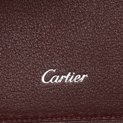 Cartier Black Leather Must De Cartier 6CC Bifold Wallet