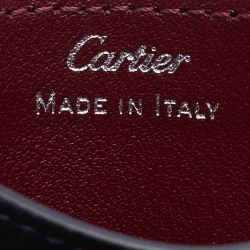 Pre Owned Cartier Black Leather Must de Cartier Card Holder