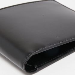 Pre Owned Cartier Black Leather Logo Bifold Wallet