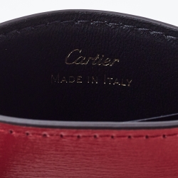 Pre Owned محفظة بطاقات كارتييه بانثيير دو كارتييه جلد أحمر