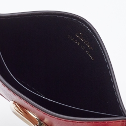 Pre Owned محفظة بطاقات كارتييه بانثيير دو كارتييه جلد أحمر