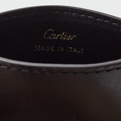 مملوكة مسبقًا Cartier Black Leather Panthère de Cartier Card Holder 