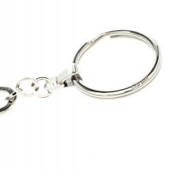 Pre Owned Cartier Red Lacquer Silver Tone Key Ring