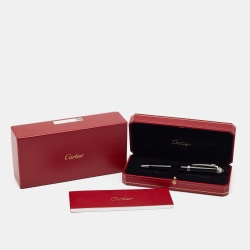 Pre Owned Cartier R de Cartier Composite Resin Silver Tone Pen