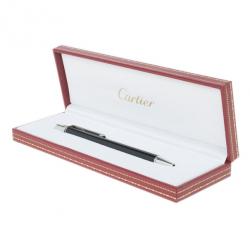 Pre Owned Cartier Black Lacquer Must de Cartier Ballpoint Pen