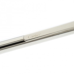 Pre Owned Cartier Textured Silver Tone Ballpoint Pen