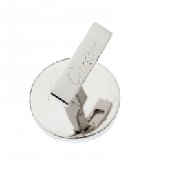Cartier Water Resistant Decor Silver Round Cufflinks