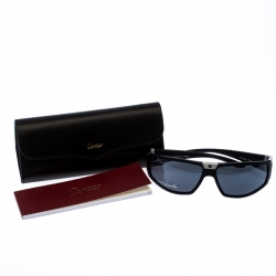 Cartier Black/Grey Matte Santos Sport 115 Shield Sunglasses