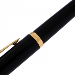 Pre Owned Cartier Roadster De Cartier Black Composite Gold Tone Rollerball Pen
