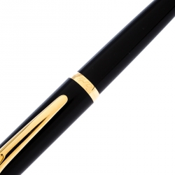 Pre Owned Cartier Roadster De Cartier Black Composite Gold Tone Rollerball Pen