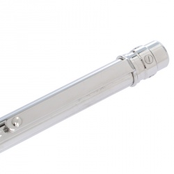 Pre Owned Cartier Santos De Cartier Godron Silver Tone Ballpoint Pen