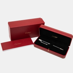مملوكة مسبقًا Cartier Santos de Cartier Black Composite Two Tone Ballpoint Pen