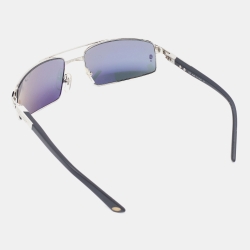 Cartier Silver Tone/Grey Santos Galaxy Rectangle Sunglasses