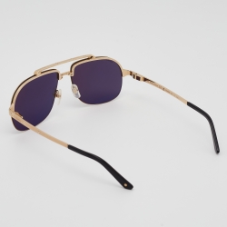 Pre Owned Cartier Black/Gold CT0353S Aviator Sunglasses