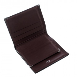 Pre Owned Cartier Leather Must De Cartier Bifold Wallet