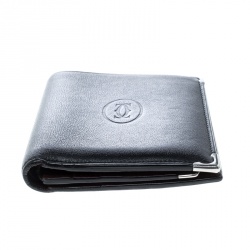 Pre Owned Cartier Leather Must De Cartier Bifold Wallet