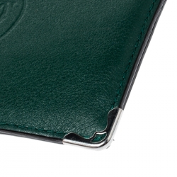 مملوكة مسبقًا Cartier Green Leather Must De Cartier Bifold Wallet 