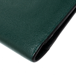 مملوكة مسبقًا Cartier Green Leather Must De Cartier Bifold Wallet 