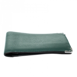 مملوكة مسبقًا Cartier Green Leather Must De Cartier Bifold Wallet 