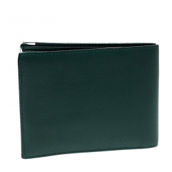 مملوكة مسبقًا Cartier Green Leather Must De Cartier Bifold Wallet 