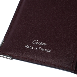 مملوكة مسبقًا Cartier Black Leather Must De Cartier Card Holder