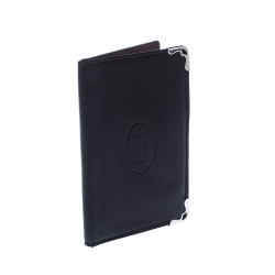 مملوكة مسبقًا Cartier Black Leather Must De Cartier Card Holder