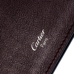 مملوكة مسبقًا محفظة بطيتين كارتييه مارسيلو دي كارتييه جلد سوداء