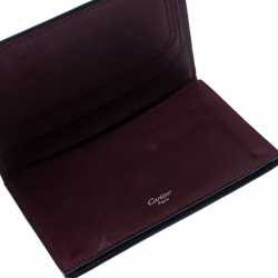 مملوكة مسبقًا محفظة بطيتين كارتييه مارسيلو دي كارتييه جلد سوداء