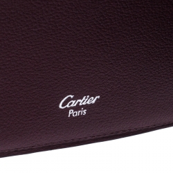 Pre Owned Cartier Black Leather Must De Cartier Bifold Wallet