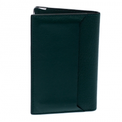 مملوكة مسبقًا Cartier Green Leather Must De Cartier Card Holder